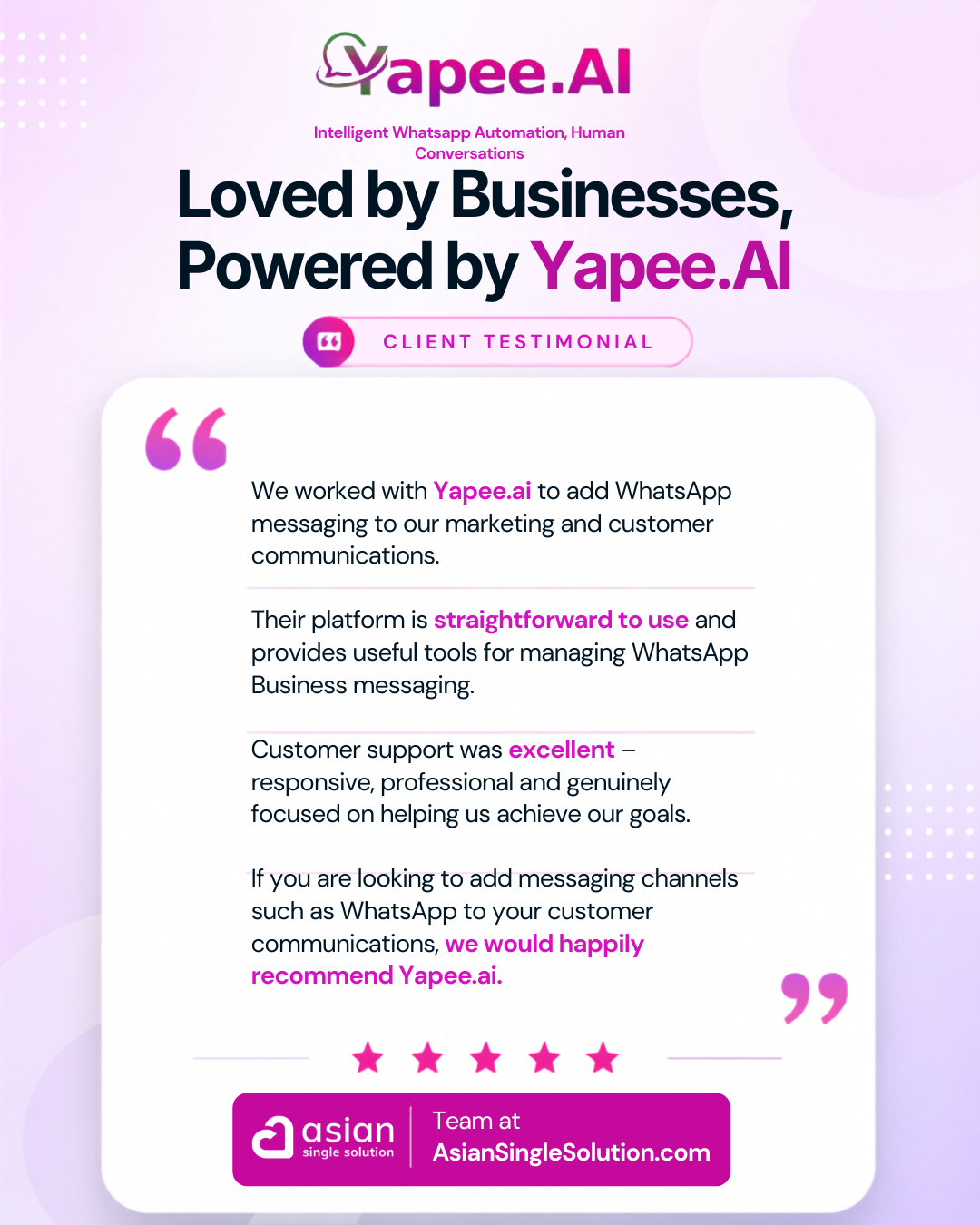 Yapee.AI Dashboard Mockup